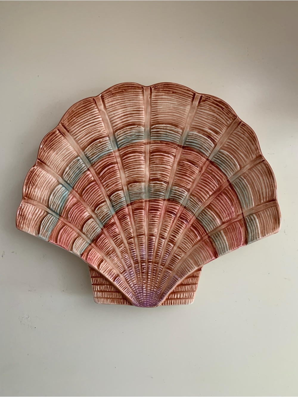 Fitz & Floyd Shell Dish Pink Trinket Plate Decor Beach Ceramic Textured China - Picture 2 of 14